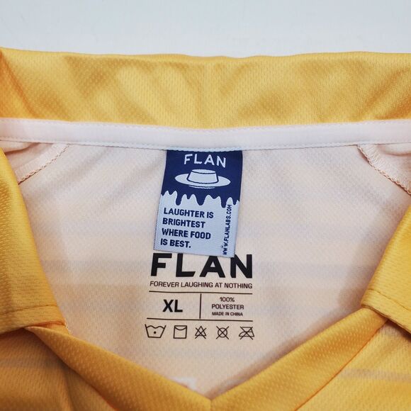 FLAN LABS Caramel Sunset Soccer Jersey Mens XL Short Sleeve Graphic Print NWOT - Picture 5 of 10